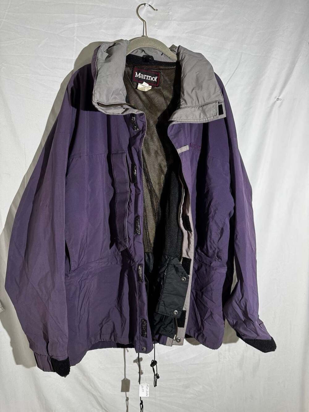 Marmot Mens Jacket Gore-Tex Nylon Shell Hiking Outdoor Purple XL